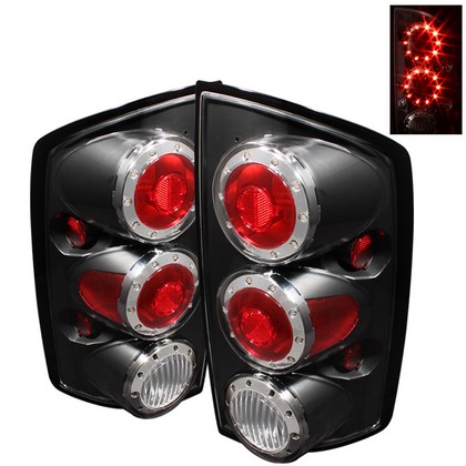 Spyder Black LED Euro Tail Lights 02-06 Dodge Ram